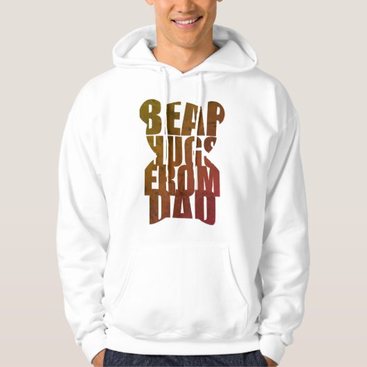 "Beer knuffels van papa" Teddy Bear Shaped Typogra Hoodie (Voorkant)