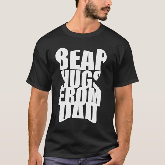 "Beer knuffels van papa" Teddy Bear Shaped Typogra T-shirt (Voorkant)