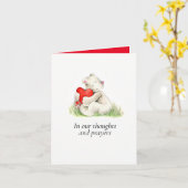 Beer knuffelt hart terminale ziekte in onze gedach kaart (Gele Bloem)