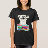 Beer Koala  Lezen Librarian Koala Beer T-shirt (Voorkant)