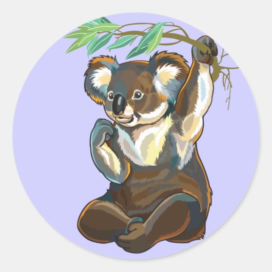 beer koala ronde sticker (Voorkant)
