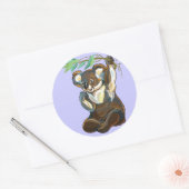 beer koala ronde sticker (Envelop)