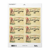 Beer koekje Kerstmis van vakantie baklabel Etiket (Full Sheet)