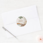 beer konijnenleeuw cactus regenboog Baby shower Ronde Sticker (Envelop)