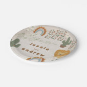 beer konijnenleeuw cactus woodland unisex Baby sho Papieren Bordje (Gekanteld)