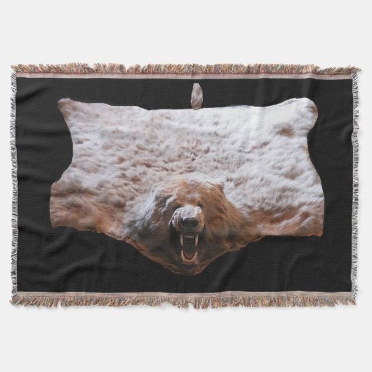 Beer kop Huid-reëel afbeelding Deken (Voorkant)