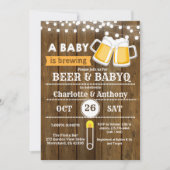 Beer koppels baby shower uitnodiging genderneutraa (Voorkant)