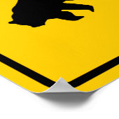 Beer kruising Highway Sign Poster (Hoek)