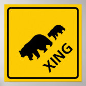 Beer kruising Highway Sign Poster (Voorkant)