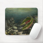 Beer Kunst Mousepad Vist het Schilderen Decor Muismat (Met muis)