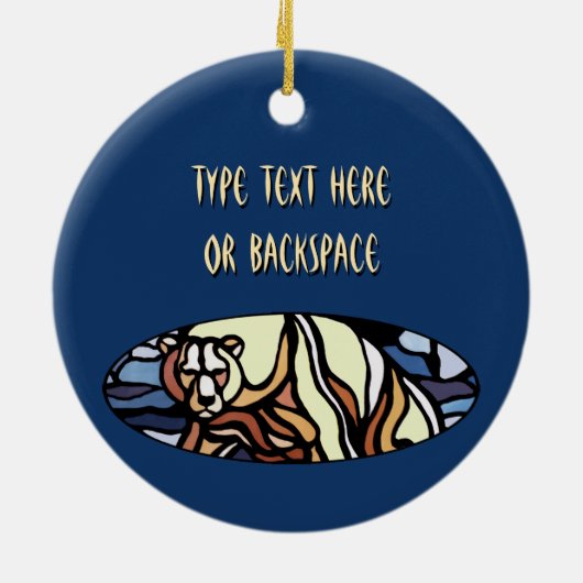 Beer Kunstversiegepersonaliseerde Beer decoratie (Achterkant)