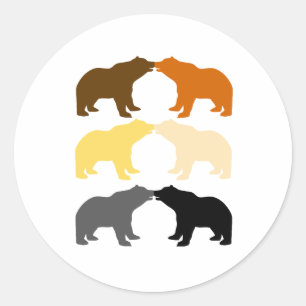 BEER KUSSEN RONDE STICKER