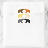 BEER KUSSEN RONDE STICKER (Tas)