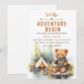 Beer Laat het avontuur beginnen Baby shower Kaart (Voorkant / Achterkant)