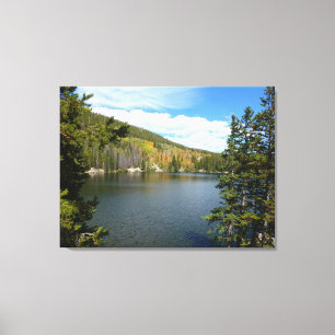 Beer Lake bij het Nationaal Park Rocky Mountain Canvas Afdruk