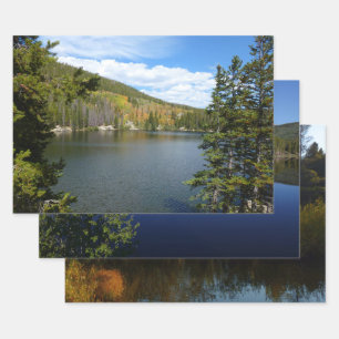 Beer Lake bij het Nationaal Park Rocky Mountain Inpakpapier Vel