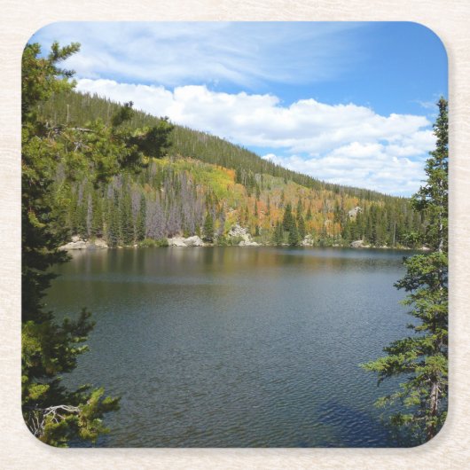 Beer Lake bij het Nationaal Park Rocky Mountain Kartonnen Onderzetters (Voorkant)