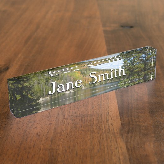 Beer Lake bij het Nationaal Park Rocky Mountain Naambordje (Zijkant)