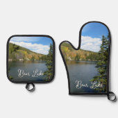 Beer Lake bij het Nationaal Park Rocky Mountain Ovenwant & Pannenlap Set (Voorkant)