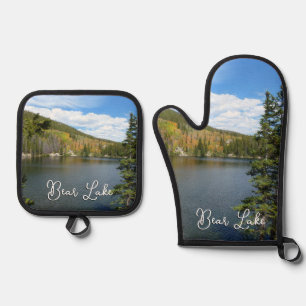 Beer Lake bij het Nationaal Park Rocky Mountain Ovenwant & Pannenlap Set