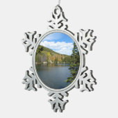 Beer Lake bij het Nationaal Park Rocky Mountain Tin Sneeuwvlok Ornament (Rechts)
