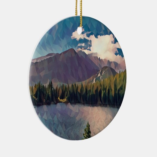 Beer Lake in Rocky Mountain National Park Ceramic Keramisch Ornament (Rechts)