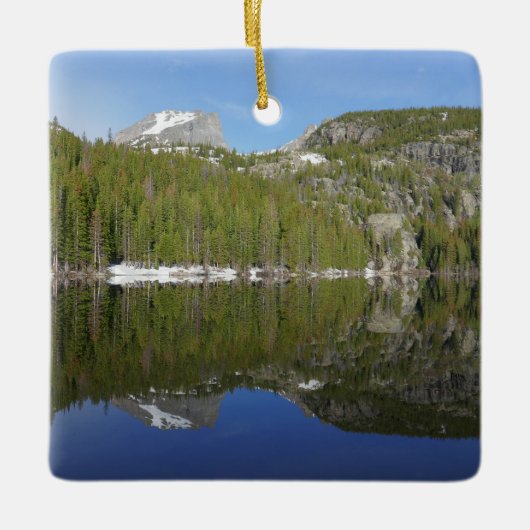 Beer Lake Reflectie I Keramisch Ornament (Voorkant)