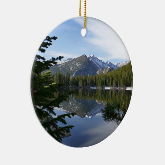 Beer Lake Reflectie III Keramisch Ornament (Rechts)