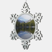Beer Lake Reflection II Tin Sneeuwvlok Ornament (Rechts)