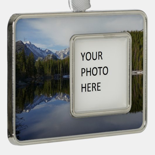 Beer Lake Reflection II Verzilverd Omlijst Ornament (Rechts)