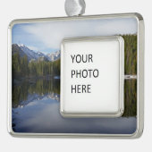 Beer Lake Reflection II Verzilverd Omlijst Ornament (Links)