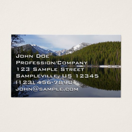 Beer Lake Reflection II Visitekaartje (Voorkant)