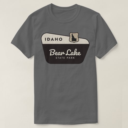 Beer Lake State Park Idaho Welkomstbord T-shirt (Design voorkant)