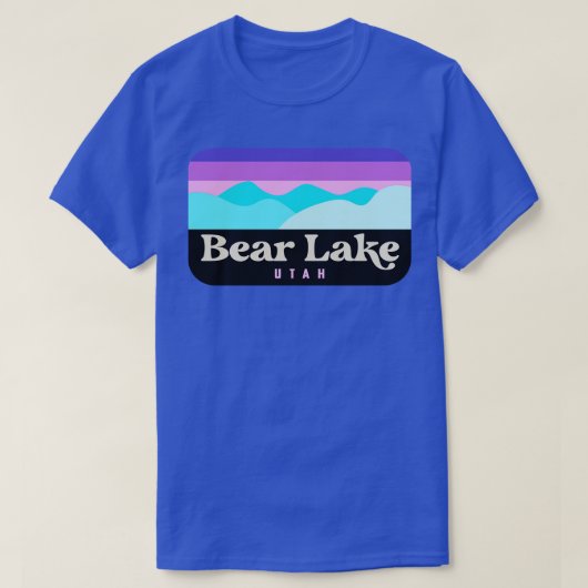 Beer Lake Utah Camping Retro Badge TShirt (Design voorkant)