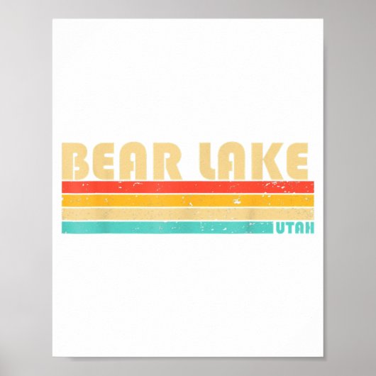 BEER LAKE UTAH Fun Vissen Camping Summer Poster (Voorkant)