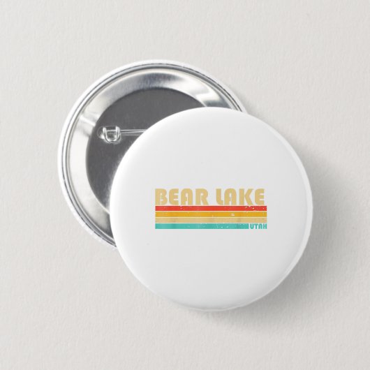 BEER LAKE UTAH Fun Vissen Camping Summer Ronde Button 5,7 Cm (Voorkant /achterkant)
