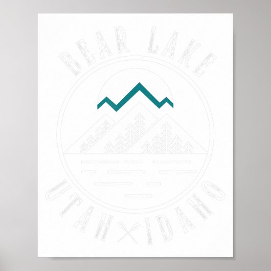 Beer Lake Utah Idaho Camping Boating Poster (Voorkant)