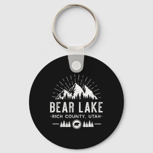 Beer Lake Utah - Mountainskiën Wandelen Gevist Sleutelhanger