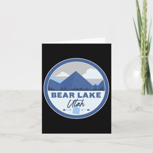 Beer Lake Utah Ut Mountains Badge Hiking Souvenir Kaart (Voorkant)