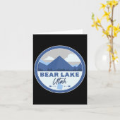Beer Lake Utah Ut Mountains Badge Hiking Souvenir Kaart (Gele Bloem)