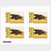Beer land rechthoekige sticker (Vel)