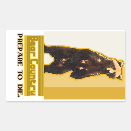 Beer land rechthoekige sticker (Voorkant)