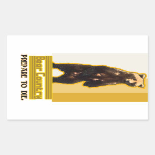 Beer land rechthoekige sticker
