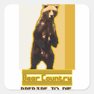 Beer land vierkante sticker