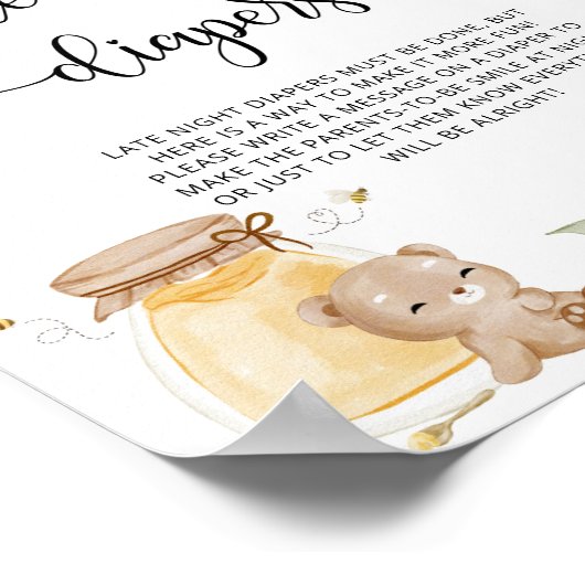 Beer Late nachtduikers Poster (Hoek)