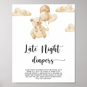 Beer \ Late night diapers game Poster