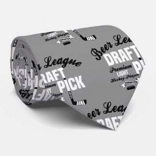 Beer League Hockey Draft Pick Hockey Player Stropdas