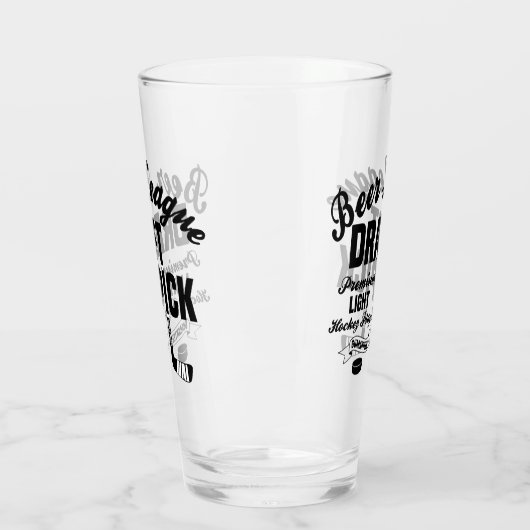 Beer League Hockey Draft Pick Premium Light Player Glas (Links)
