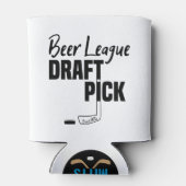 Beer League Hockey Speler Draft Pick Coozie (Achterkant)