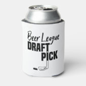 Beer League Hockey Speler Draft Pick Coozie (Blikje Achterkant)